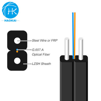Stahldraht LSZH FTTH Dropkabel Innenraum Drop Glasfaserkabel GJXH G657a1