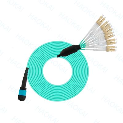 Kompaktes MPO/MTP-Fiberoptic Patch Cord OM3 Fiberoptic Patch Kabel