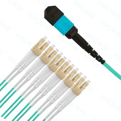 Kompaktes MPO/MTP-Fiberoptic Patch Cord OM3 Fiberoptic Patch Kabel