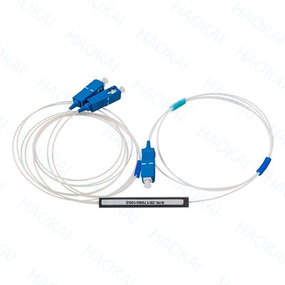 FTTx Systems SC UPC Glasfaser-PLC Splitter 1x2 Mini Stahlrohr
