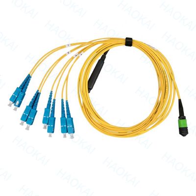Einzelmodus Breakout Sc Glasfaser Patch Cord 12 Kerne Duplex OS2