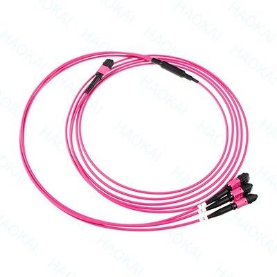 LC-Optische Faserpatchkabel 12core MPO Fan Out Om4 Faserpatchkabel