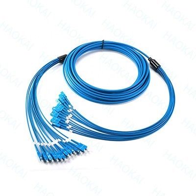 12 Kern gepanzerte Glasfaser Patch Cord SC-SC Zweig Wasserdichtes Kabel OM3
