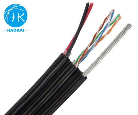 Outdoor-UTP-CAT5E-Kabel aus reinem Kupfer LAN-Kabel mit Strom und Messenger