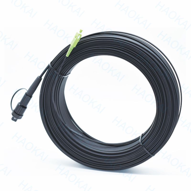 SC APC FTTA Glasfaserkabel 5,0 mm G657A2 LSZH 5M Schwarzes Patchkabel