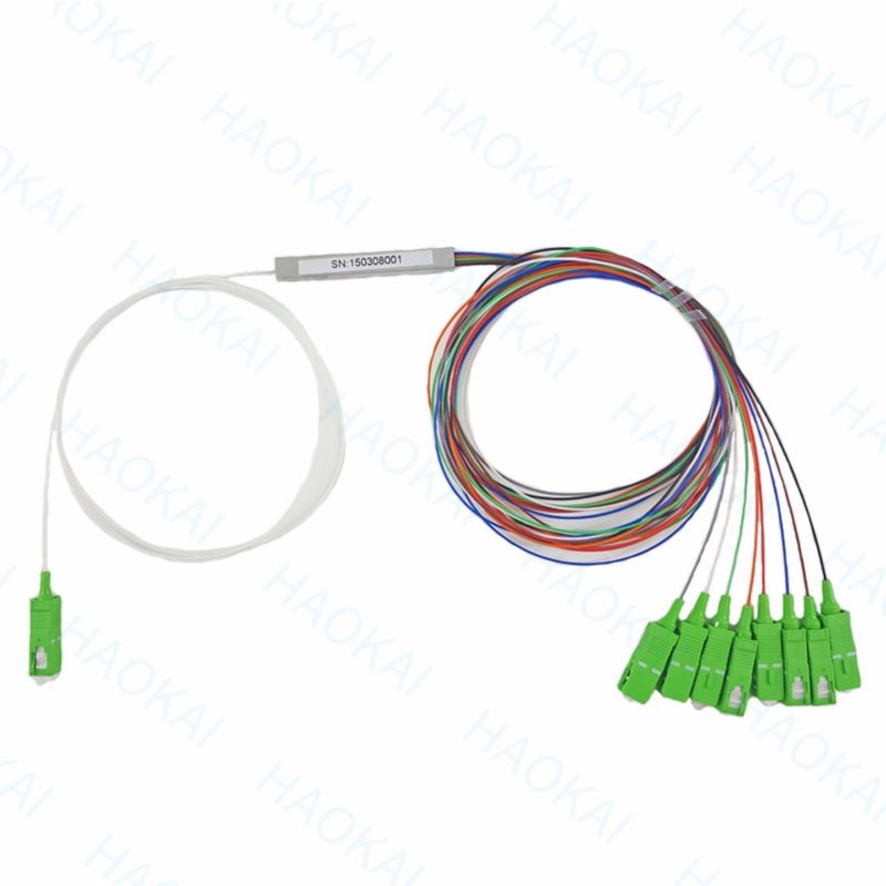 FTTH 1x4 1x8 Fiber PLC Splitter Mini Stahlrohr mit SC APC-Anschluss