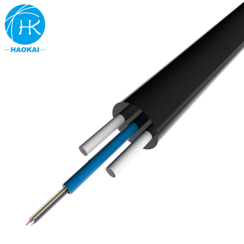 1 Kern FRP Flat FTTH Drop Kabel 1 - 12 Fasern GYFXTY GYFXTBY Selbsttragkabel