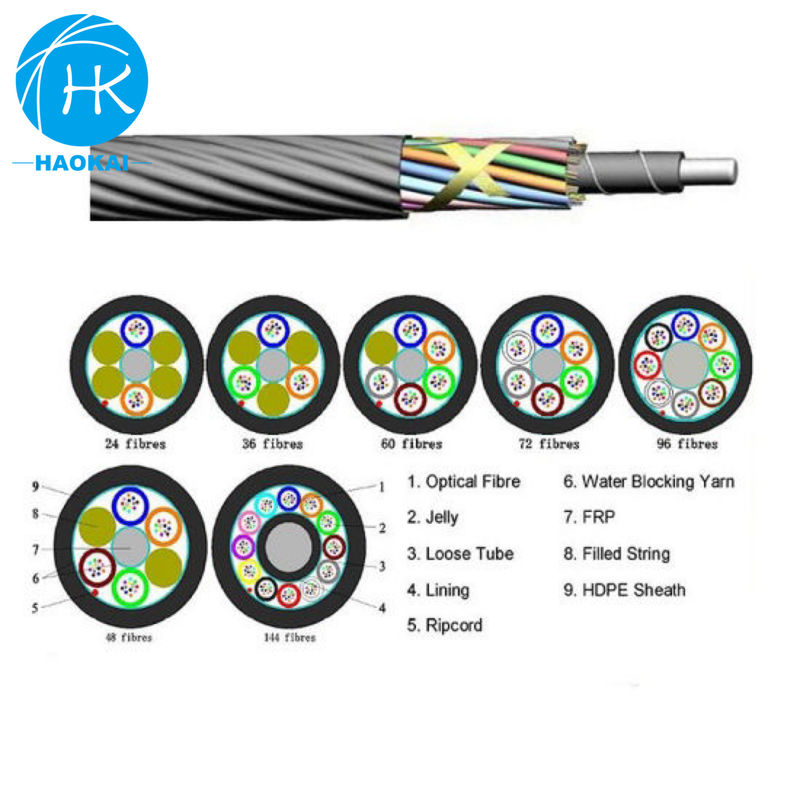 24-Kern- 48-Kern- 96-Kern- Luftgeblasenes Kabel oder Mini-Optische Glasfaserkabelkanal